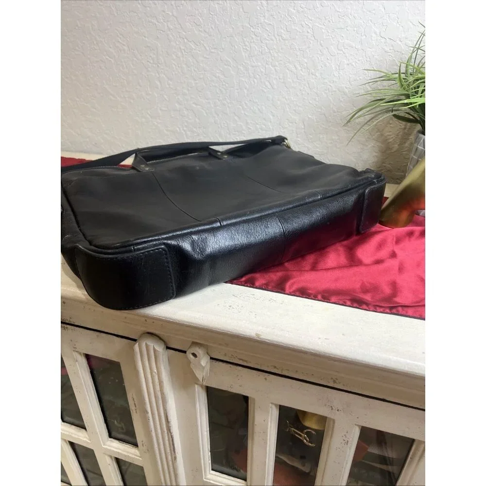 Fossil Haskell Double Zip Unisex Laptop Classic Black Work Bag Business Travel